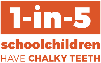 1-in-6 schoolchildren have chalky teeth - copyright D3G
